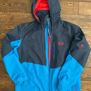Mountain Hardwear Men's light Blue & Navy Ski Jacket XL